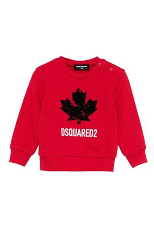 felpa in cotone rosso DSQUARED KIDS | DQ3096D00ZFDQ423